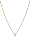 Tutti Textured Alphabet Pendant Necklace Gold 45cm
