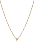 Tutti Textured Alphabet Pendant Necklace Gold 45cm