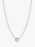 Tutti Textured Alphabet Pendant Necklace, Silver