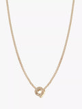 Tutti Textured Alphabet Pendant Necklace Gold 45cm