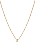 Tutti Textured Alphabet Pendant Necklace Gold 45cm