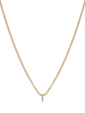 Tutti Textured Alphabet Pendant Necklace Gold 45cm