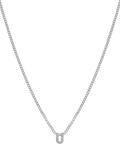 Tutti Textured Alphabet Pendant Necklace, Silver