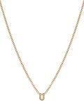 Tutti Textured Alphabet Pendant Necklace Gold 45cm