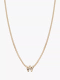 Tutti Textured Alphabet Pendant Necklace Gold 45cm