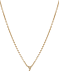 Tutti Textured Alphabet Pendant Necklace Gold 45cm