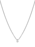 Tutti Textured Alphabet Pendant Necklace, Silver