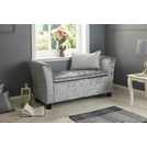 GFW Verona grey velvet storage seat 87.4L, UK version
