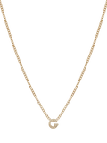 Tutti Textured Alphabet Pendant Necklace Gold 45cm