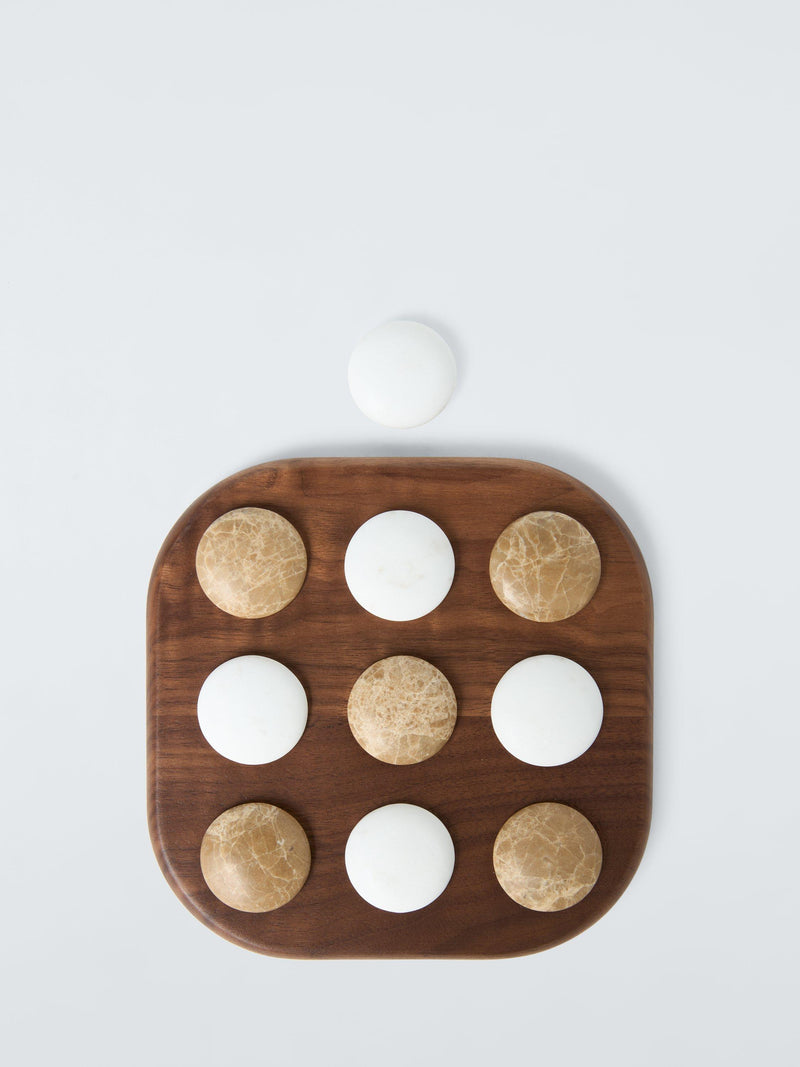 John Lewis wood and marble tic tac toe game, imported from the UK