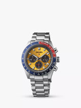 John Lewis Seiko Prospex Pogue Solar Chronograph 1969 Re-interpretation Automatic Watch, Silver/Yellow- Buy online at McGrocer