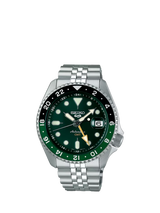 John Lewis Seiko 5 Sports SKX GMT Date Automatic Watch, Green/Silver- Buy online at McGrocer