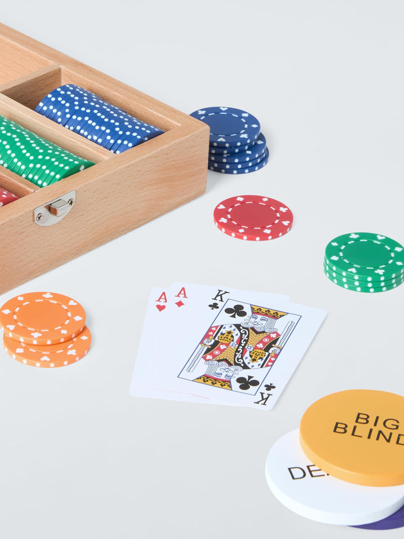 John Lewis Wood Poker Set 105 pieces - British product