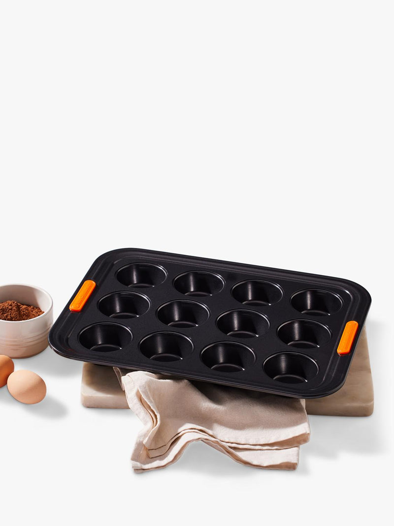 Le Creuset carbon steel non-stick mini muffin tray 12 cup, UK version