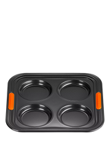 John Lewis Le Creuset Carbon Steel Toughened Non-Stick Yorkshire Pudding Tray 4 Cup- Buy online at McGrocer