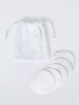 John Lewis John Lewis Organic Cotton Face Pads Pack of 5 White- Buy online at McGrocer