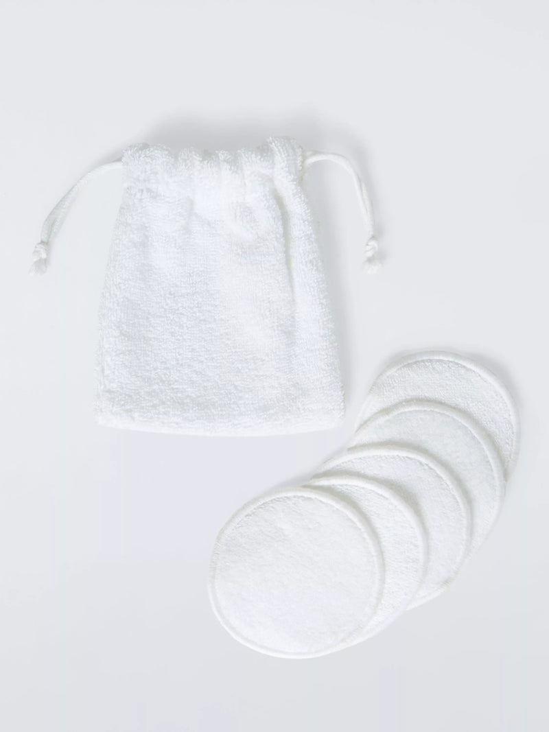 John Lewis organic cotton face pads 5-pack white (British brand)