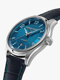 Frederique Constant Runabout Automatic men's watch blue dial leather strap, imported from the UK