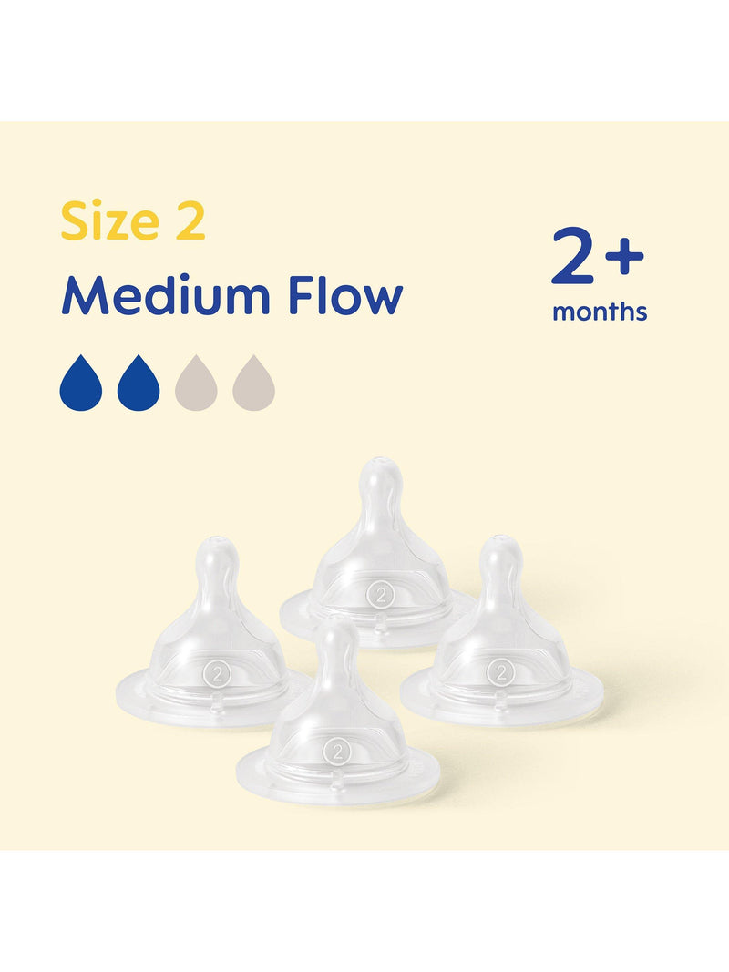 MAM skinsoft medium flow teat pack of 4, imported from the UK