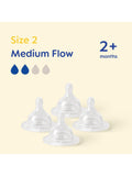 MAM skinsoft medium flow teat pack of 4, imported from the UK