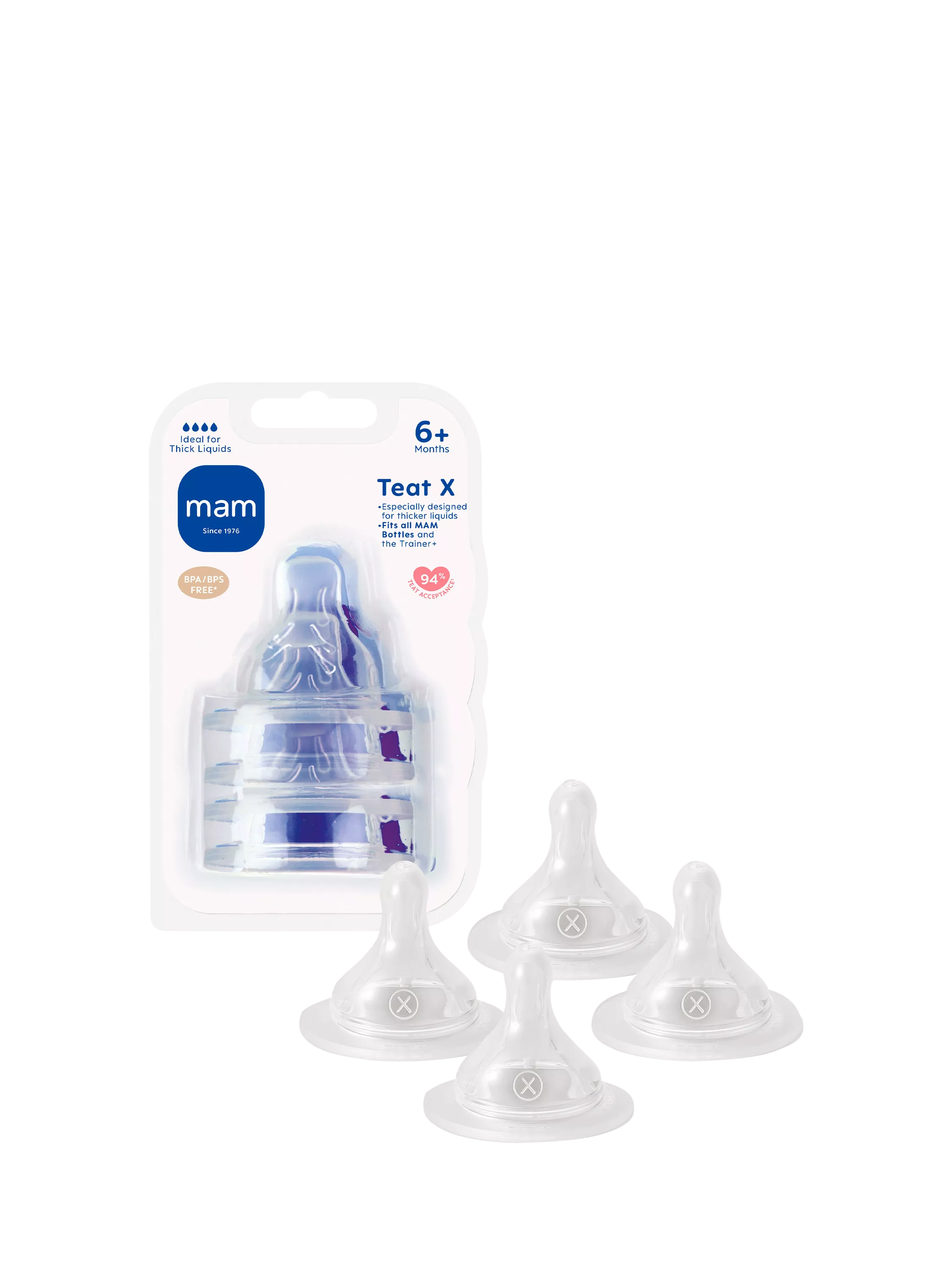 MAM Skinsoft Cross Cut Teat, Pack of 4 - McGrocer