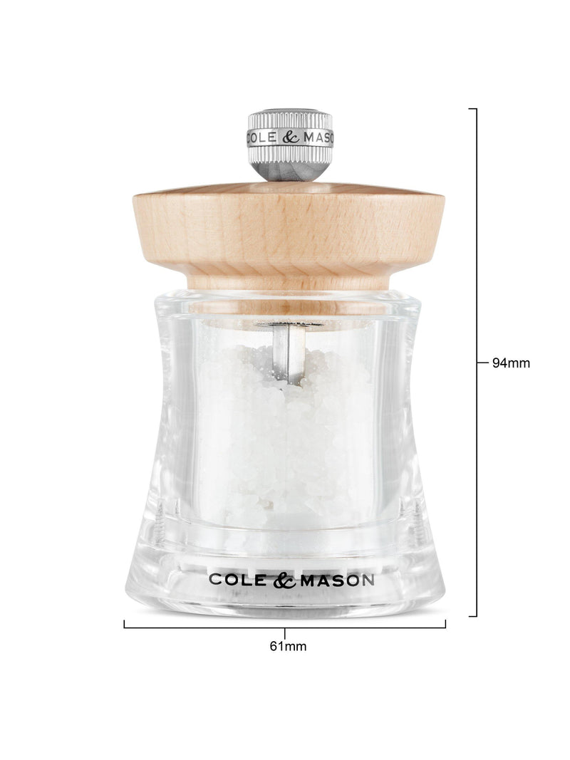 Cole & Mason Holborn salt mill 9cm, imported from the UK