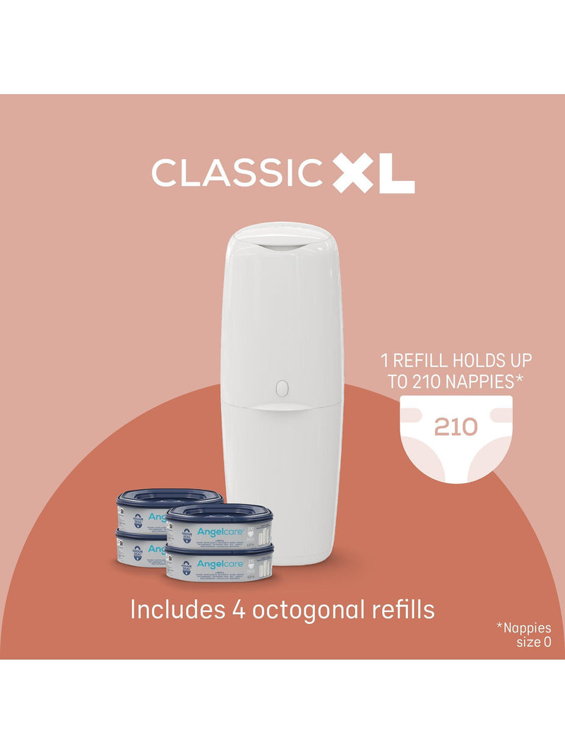 Angelcare Classic XL nappy bin and refill bundle - British product
