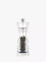 John Lewis Cole & Mason London Acrylic Pepper Mill Clear 18cm- Buy online at McGrocer