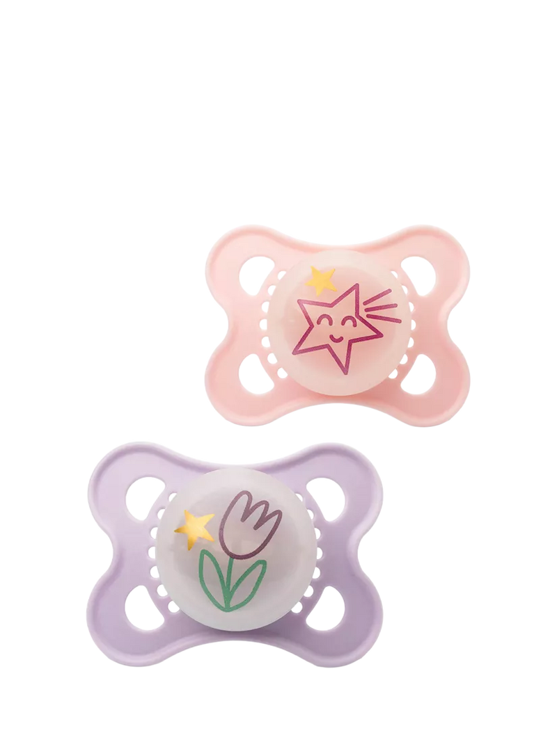 MAM Night Glow Soother 0-6 months pack of 2 - British product