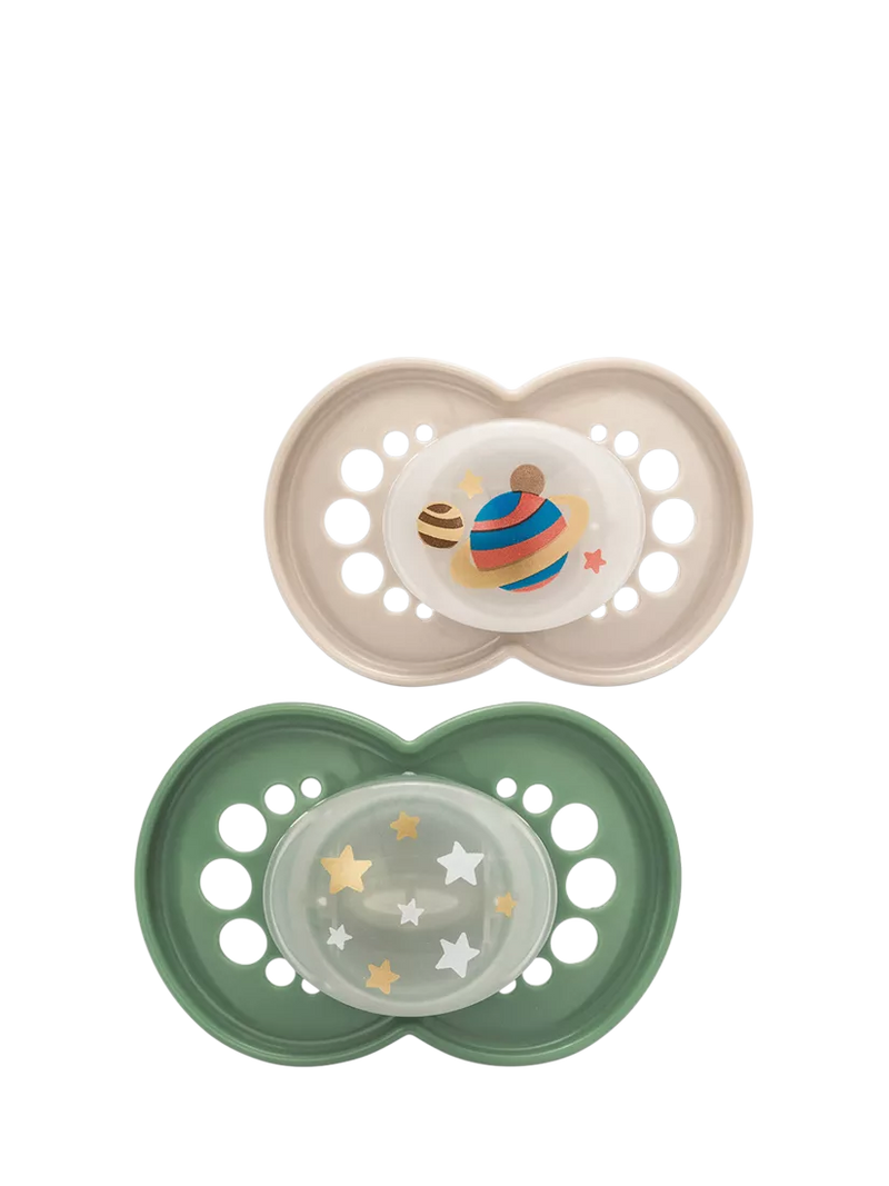 MAM Night Glow soother pack of 2 for 6-18 months - British product