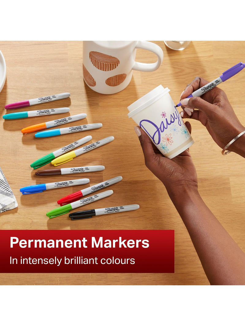 Sharpie permanent marker pens set of 12 multi fine point, UK version
