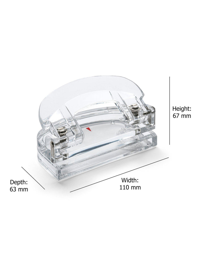 Osco acrylic hole punch clear 12-sheet capacity - British product