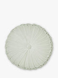 Laura Ashley velvet cushion with pleated circular design, UK version