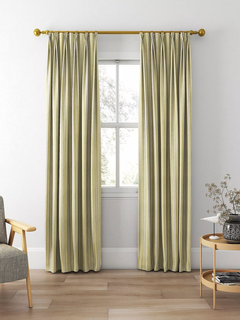 Clarke & Clarke Sackville Stripe made-to-measure curtain Natural - British product