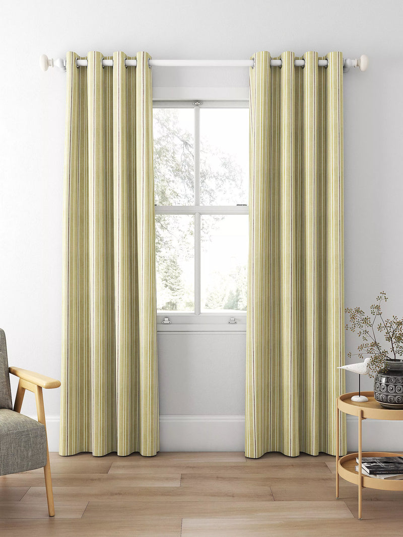 Clarke & Clarke Sackville Stripe made-to-measure curtain Natural - British product