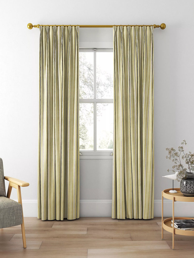 Clarke & Clarke Sackville Stripe made-to-measure curtain Natural - British product