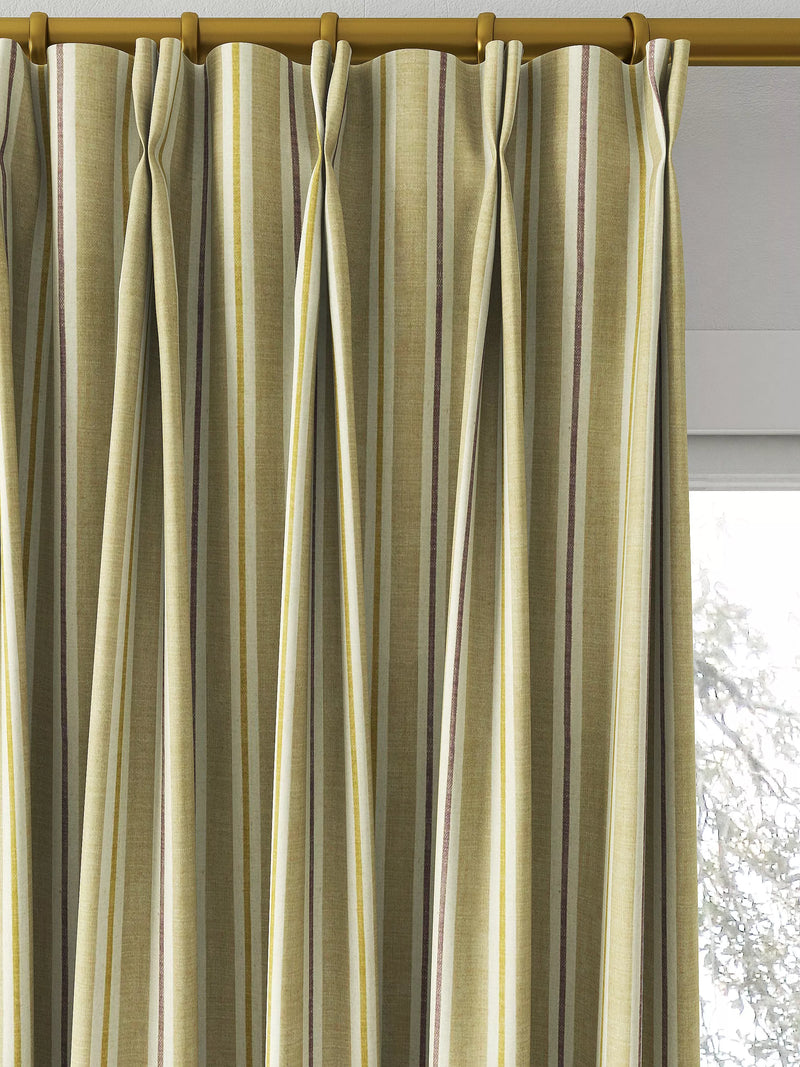 Clarke & Clarke Sackville Stripe made-to-measure curtain Natural - British product