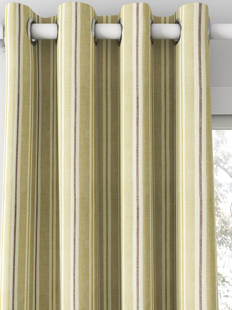 Clarke & Clarke Sackville Stripe made-to-measure curtain Natural - British product