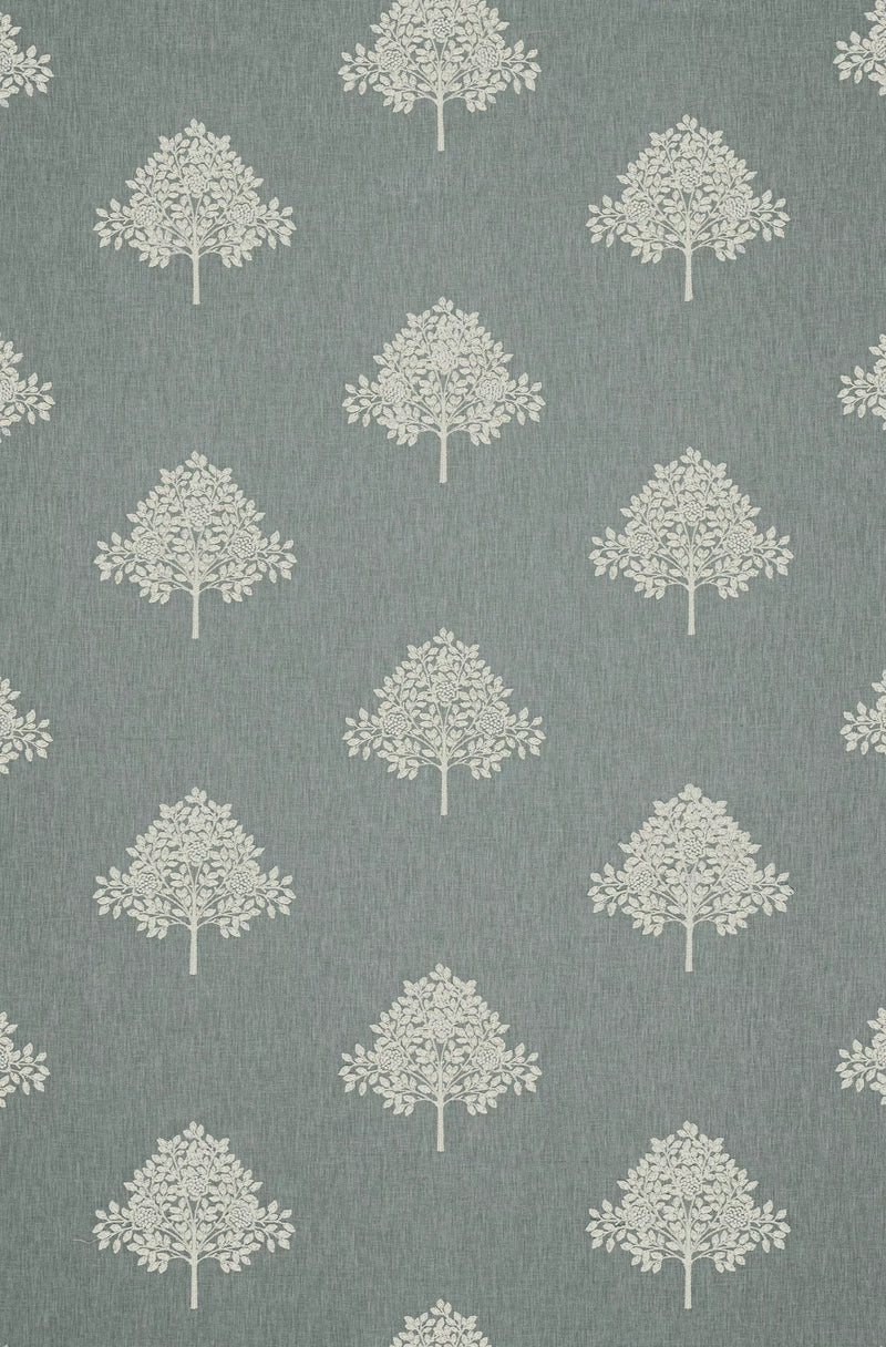William Morris At Home Marigold Tree embroidered curtains, Woad (British brand)