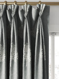 William Morris At Home Marigold Tree embroidered curtains, Woad (British brand)