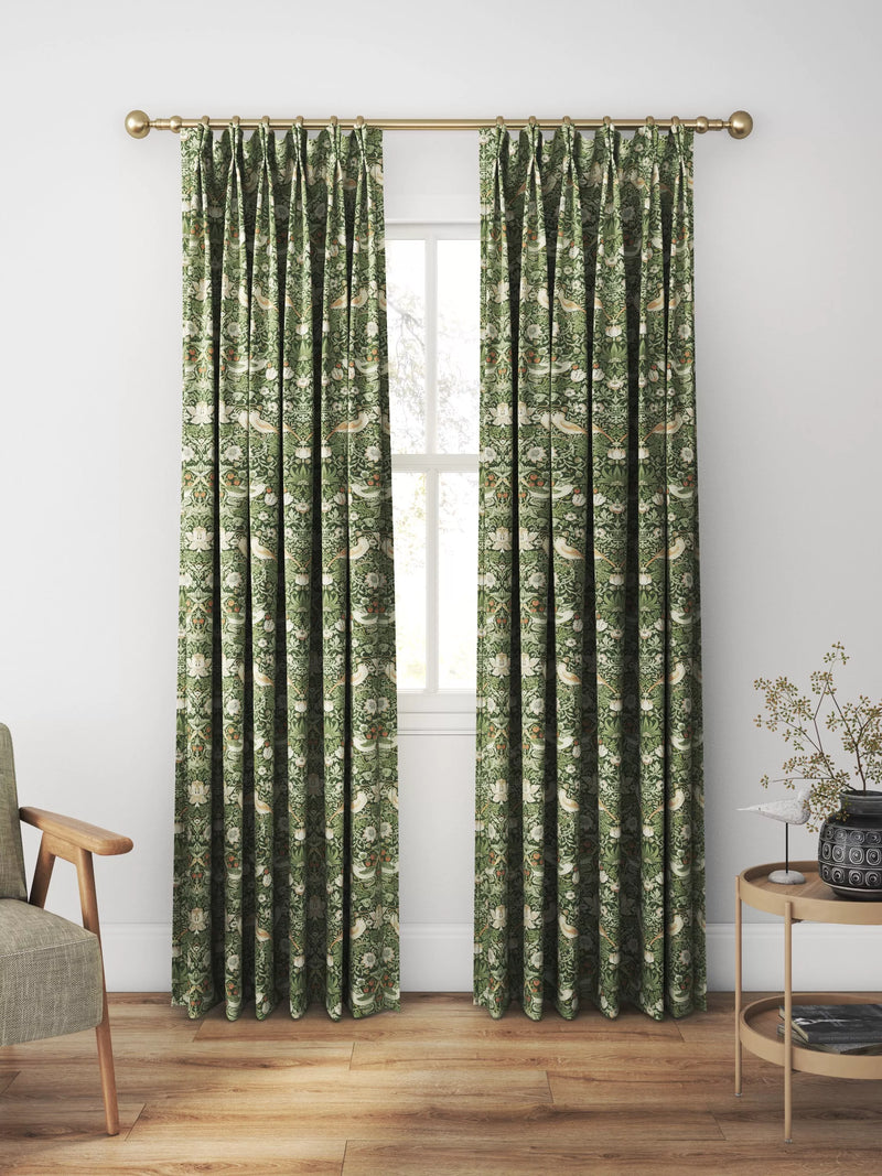 William Morris Strawberry Thief Nettle made to measure curtains - British product