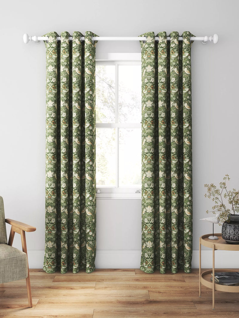 William Morris Strawberry Thief Nettle made to measure curtains - British product