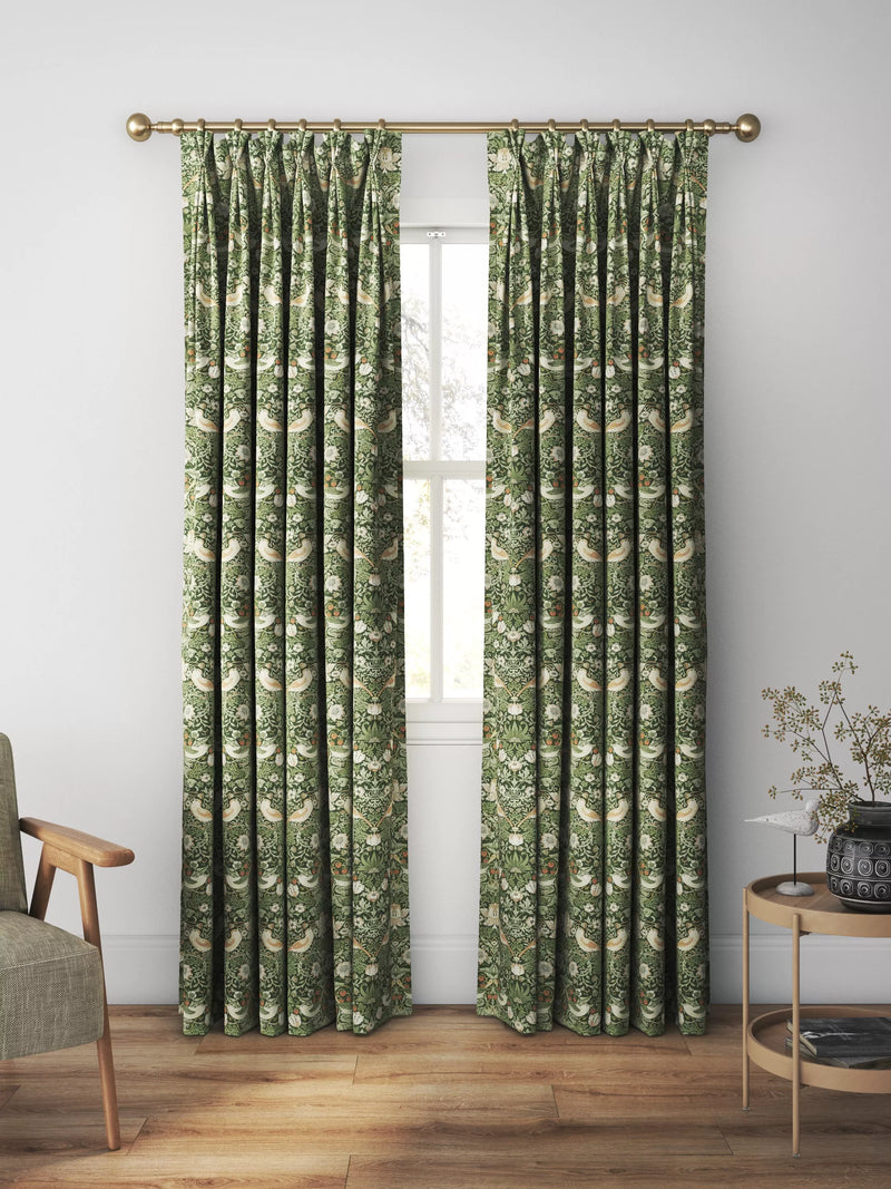 William Morris Strawberry Thief Nettle made to measure curtains - British product