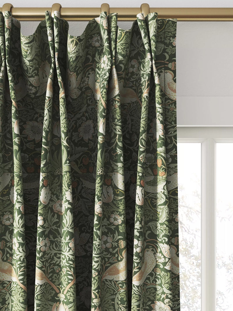 William Morris Strawberry Thief Nettle made to measure curtains - British product
