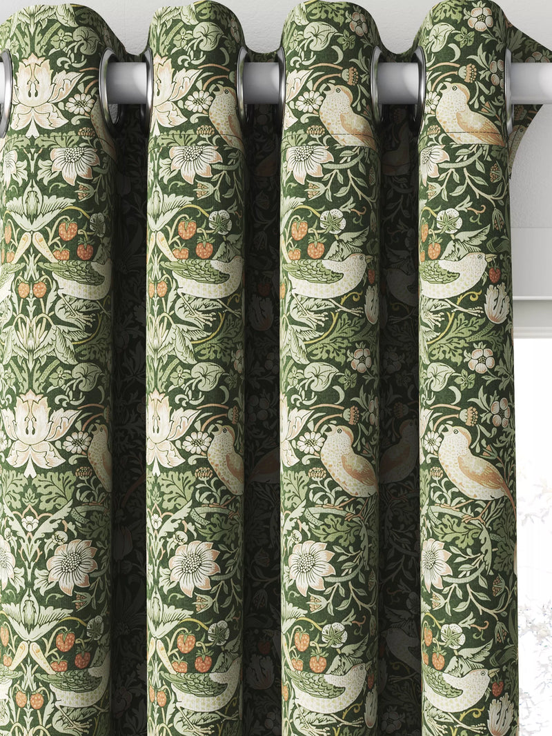 William Morris Strawberry Thief Nettle made to measure curtains - British product