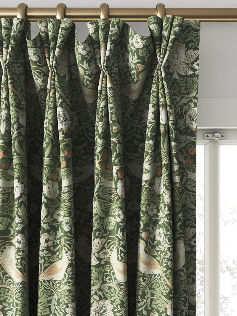 William Morris Strawberry Thief Nettle made to measure curtains - British product