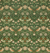 John Lewis William Morris At Home Strawberry Thief Velvet Made to Measure Curtains or Roman Blind, Nettle- Buy online at McGrocer
