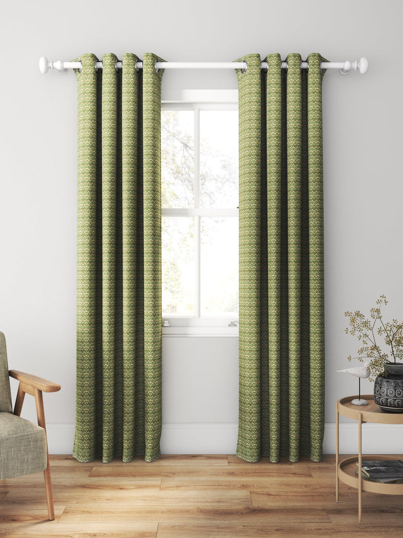 William Morris At Home Strawberry Thief velvet curtains Nettle - British product