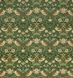 William Morris At Home Strawberry Thief velvet curtains Nettle - British product