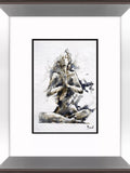 John Lewis Yoga Lady framed print 60.5x50.5cm, imported from the UK
